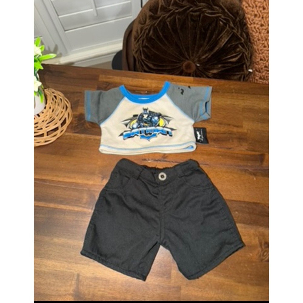 Build-A-Bear Workshop Batman Shirt and Shorts Set Plush Clothes DC Comics